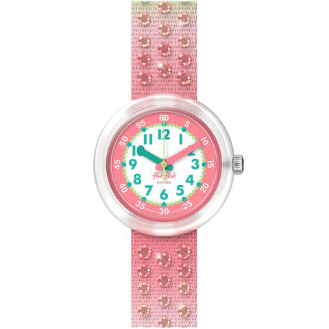 The Watch Boutique Flik Flak Sparkly Melon Watch FPNP179