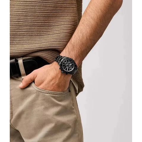 The Watch Boutique Fossil Autocross Multifunction Black Stainless Steel Men's Watch