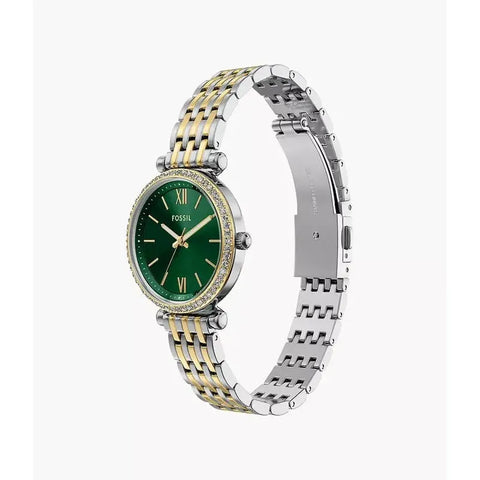 The Watch Boutique Fossil Carlie Mini Three-Hand Two-Tone Stainless Steel Women's Watch