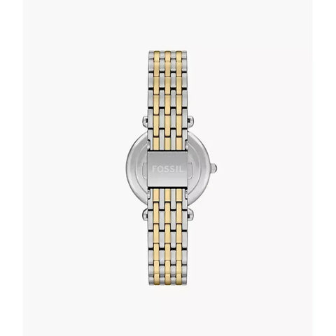 The Watch Boutique Fossil Carlie Mini Three-Hand Two-Tone Stainless Steel Women's Watch and Bracelet