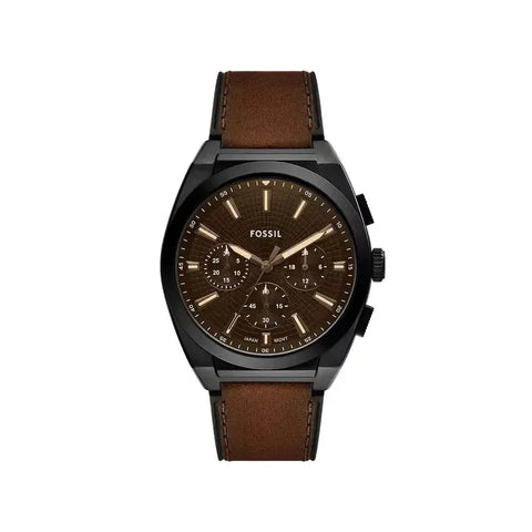 The Watch Boutique Fossil Everett Chronograph Brown Leather Men's Watch