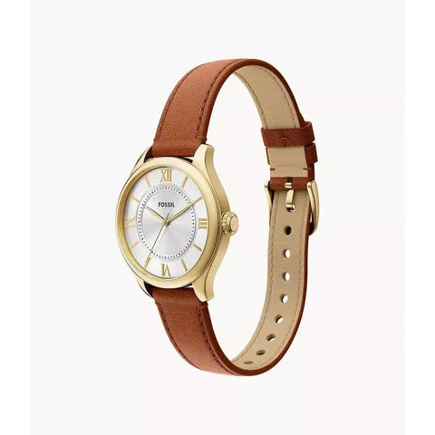 The Watch Boutique Fossil Gilmore Three-Hand Brown Leather Women's Watch