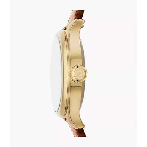 The Watch Boutique Fossil Gilmore Three-Hand Brown Leather Women's Watch