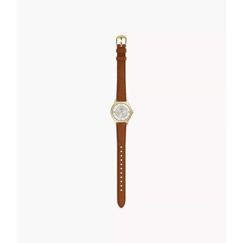 The Watch Boutique Fossil Gilmore Three-Hand Brown Leather Women's Watch
