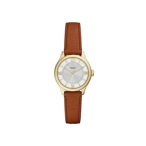 The Watch Boutique Fossil Gilmore Three-Hand Brown Leather Women's Watch