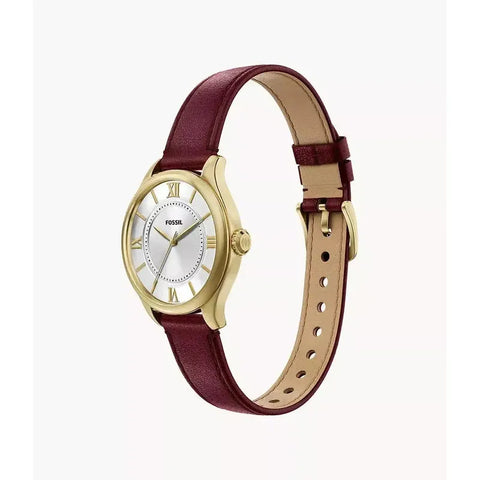 The Watch Boutique Fossil Gilmore Three-Hand Red Leather Women's Watch
