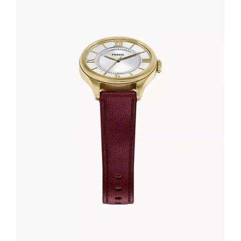 The Watch Boutique Fossil Gilmore Three-Hand Red Leather Women's Watch