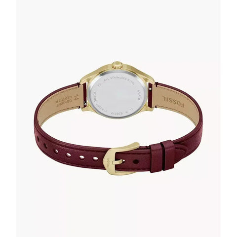 The Watch Boutique Fossil Gilmore Three-Hand Red Leather Women's Watch