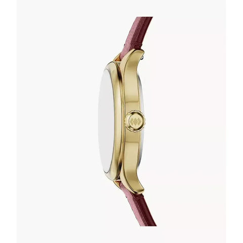The Watch Boutique Fossil Gilmore Three-Hand Red Leather Women's Watch