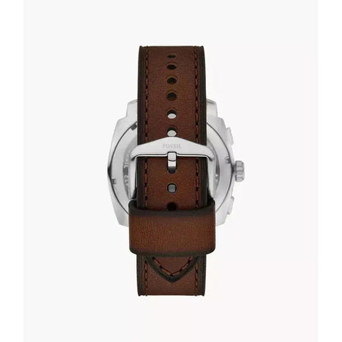 The Watch Boutique Fossil Machine 44mm Chronograph Brown Leather Men's Watch