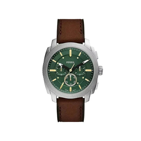 The Watch Boutique Fossil Machine 44mm Chronograph Brown Leather Men's Watch