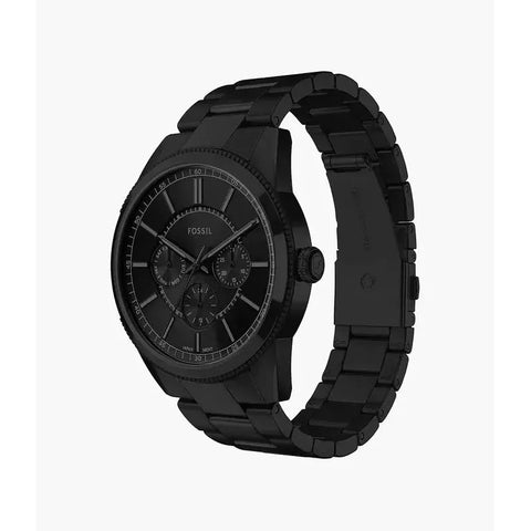 The Watch Boutique Fossil Pearson Multifunction Black Stainless Steel Men's Watch
