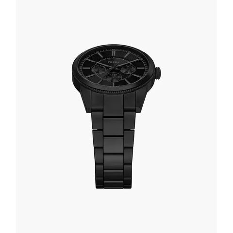 The Watch Boutique Fossil Pearson Multifunction Black Stainless Steel Men's Watch