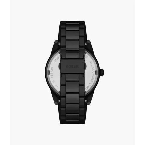 The Watch Boutique Fossil Pearson Multifunction Black Stainless Steel Men's Watch