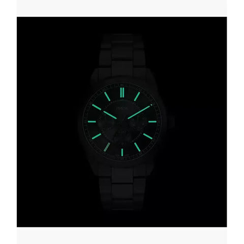The Watch Boutique Fossil Pearson Multifunction Black Stainless Steel Men's Watch