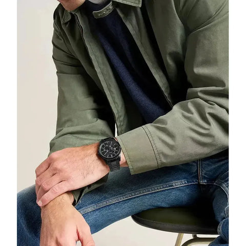 The Watch Boutique Fossil Pearson Multifunction Black Stainless Steel Men's Watch