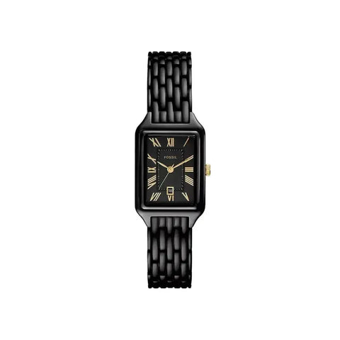 The Watch Boutique Fossil Raquel Three-Hand Date Black Stainless Steel Women's Watch