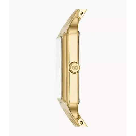 The Watch Boutique Fossil Raquel Three-Hand Date Gold-Tone Stainless Steel Watch Women's Watch