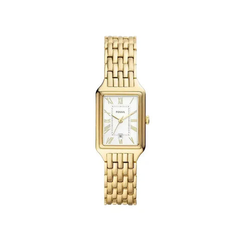 The Watch Boutique Fossil Raquel Three-Hand Date Gold-Tone Stainless Steel Watch Women's Watch