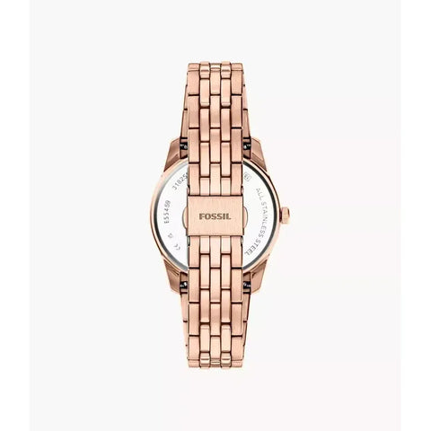 The Watch Boutique Fossil Scarlette Three-Hand Day-Date Rose Gold-Tone Stainless Steel Women's Watch