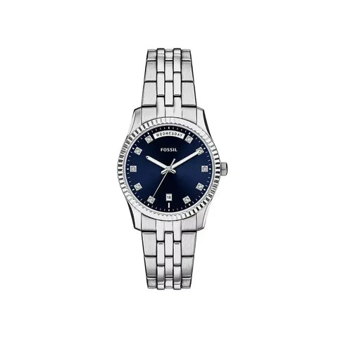 The Watch Boutique Fossil Scarlette Three-Hand Day-Date Stainless Steel Women's Watch