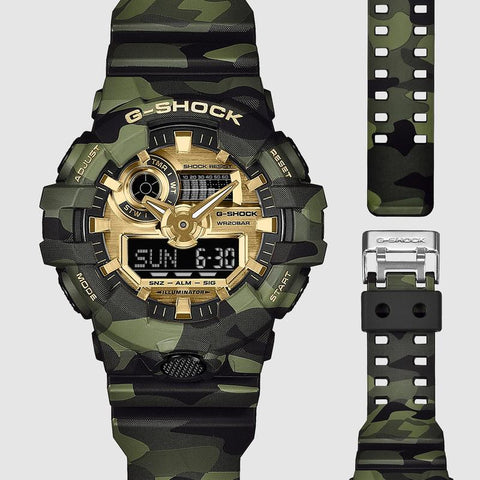 Casio G-SHOCK  Bold Camo Analog-Digital Watch - GA-700CMG-3ADR