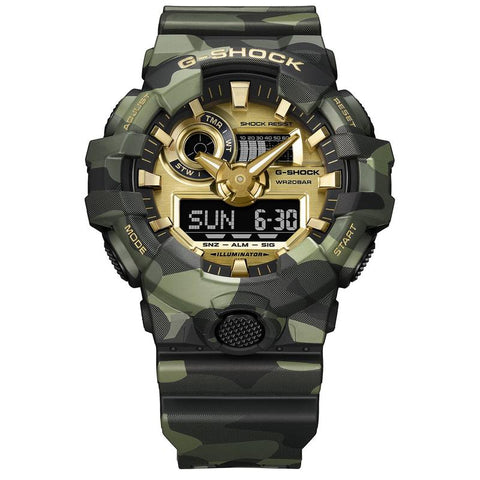 Casio G-SHOCK  Bold Camo Analog-Digital Watch - GA-700CMG-3ADR
