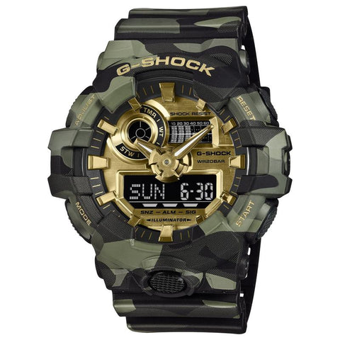 Casio G-SHOCK  Bold Camo Analog-Digital Watch - GA-700CMG-3ADR