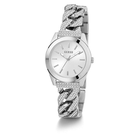 The Watch Boutique GUESS Ladies Silver Tone Analog Watch