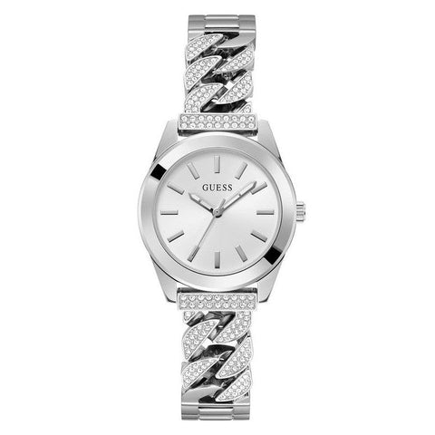 The Watch Boutique GUESS Ladies Silver Tone Analog Watch