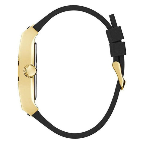 The Watch Boutique GUESS Mens Black Gold Tone Analog Watch GW0564G1