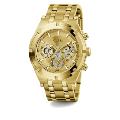 The Watch Boutique GUESS Mens Gold Tone Multi-function Watch GW0260G4