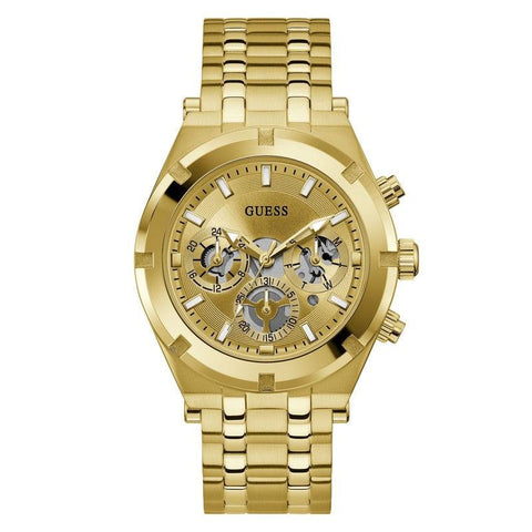 The Watch Boutique GUESS Mens Gold Tone Multi-function Watch GW0260G4
