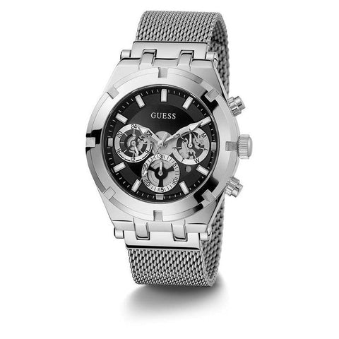 The Watch Boutique GUESS Mens Silver Tone Multi-function Watch GW0582G1