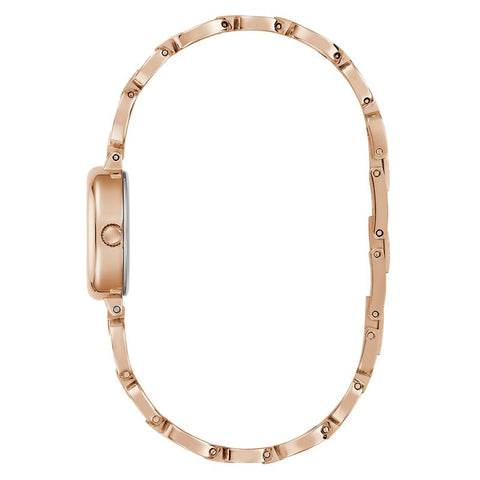 The Watch Boutique GUESSRose Gold Analog Watch with Oval White Dial