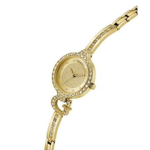 The Watch Boutique Gues Giselle Gold Tone Analog Watch with Diamond Accents
