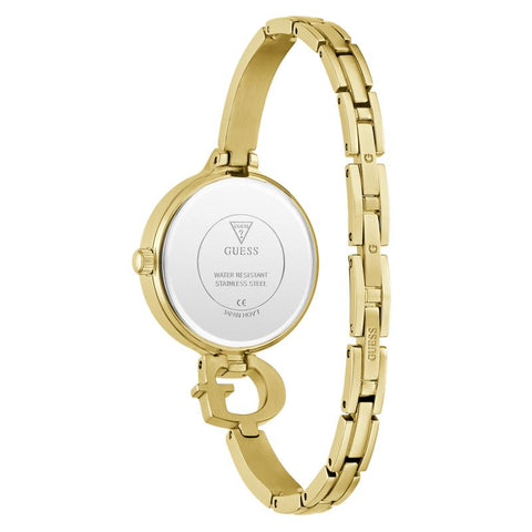 The Watch Boutique Gues Giselle Gold Tone Analog Watch with Diamond Accents