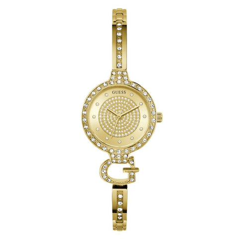 The Watch Boutique Gues Giselle Gold Tone Analog Watch with Diamond Accents