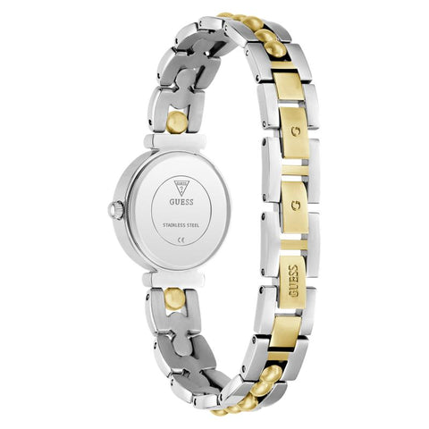 The Watch Boutique Guess 2-Tone Analog Watch with Green Dial and Gold Accents
