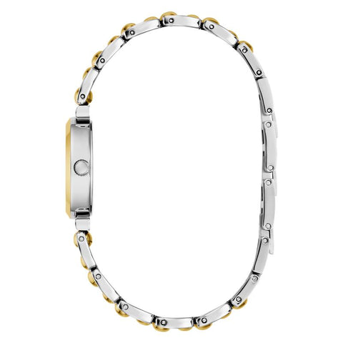 The Watch Boutique Guess 2-Tone Analog Watch with Green Dial and Gold Accents