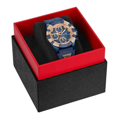 The Watch Boutique Guess 40th Anniversary Special Edition Ladies Blue Rose Gold Tone Multi-function Watch