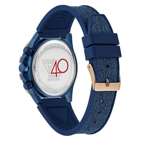 The Watch Boutique Guess 40th Anniversary Special Edition Ladies Blue Rose Gold Tone Multi-function Watch