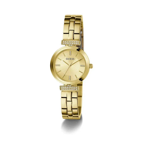 The Watch Boutique Guess Array Champagne Dial Analogue Watch