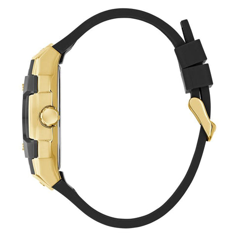 The Watch Boutique Guess Black Gold Tone Multi-Function Stainless Steel Watch