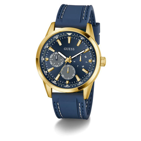 The Watch Boutique Guess Blue Gold-Tone Multi-Function Sport Watch