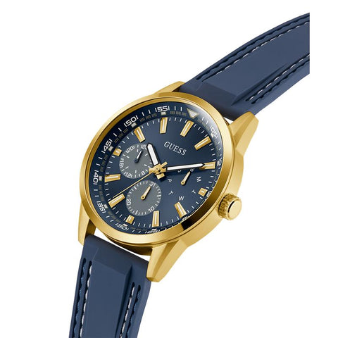 The Watch Boutique Guess Blue Gold-Tone Multi-Function Sport Watch