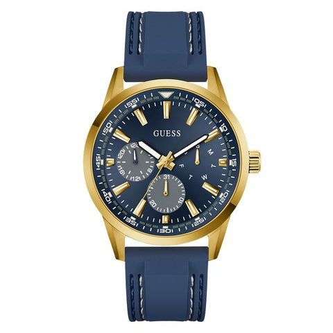 The Watch Boutique Guess Blue Gold-Tone Multi-Function Sport Watch