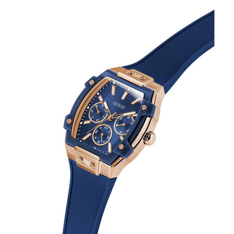 The Watch Boutique Guess Blue Rose Gold Multi-Function Watch