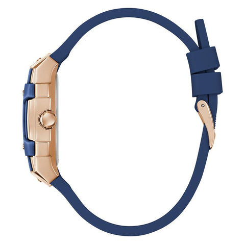 The Watch Boutique Guess Blue Rose Gold Multi-Function Watch