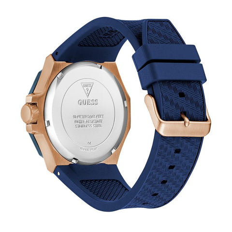 The Watch Boutique Guess Blue Rose Gold Watch